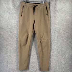 UNRL Apex Performance Jogger Pants Mens Medium M Beige Brown Tan Stretch Nylon